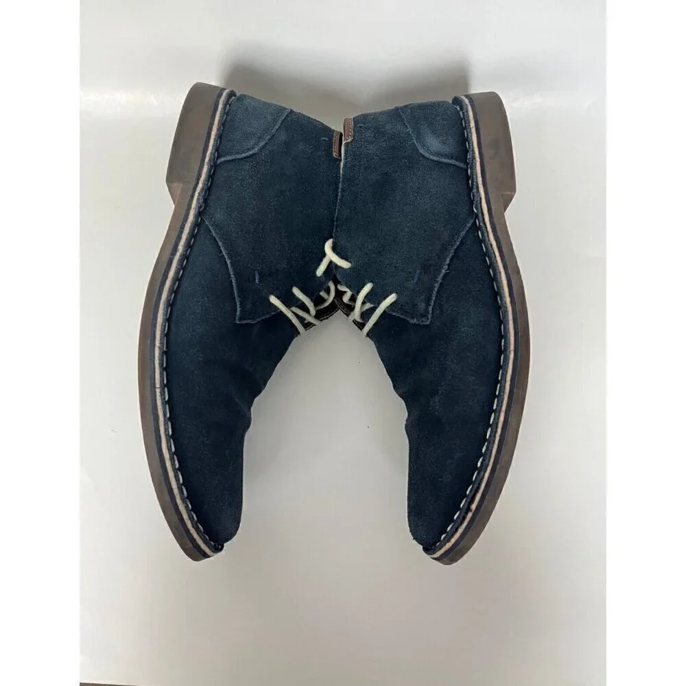 Kenneth Cole Shoes boots Mens 8.5 M Blue Suede Desert Sun Chukkas Hipster‎